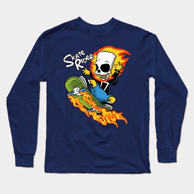 Skate Rider Long Sleeve T-Shirt by BuckRogers